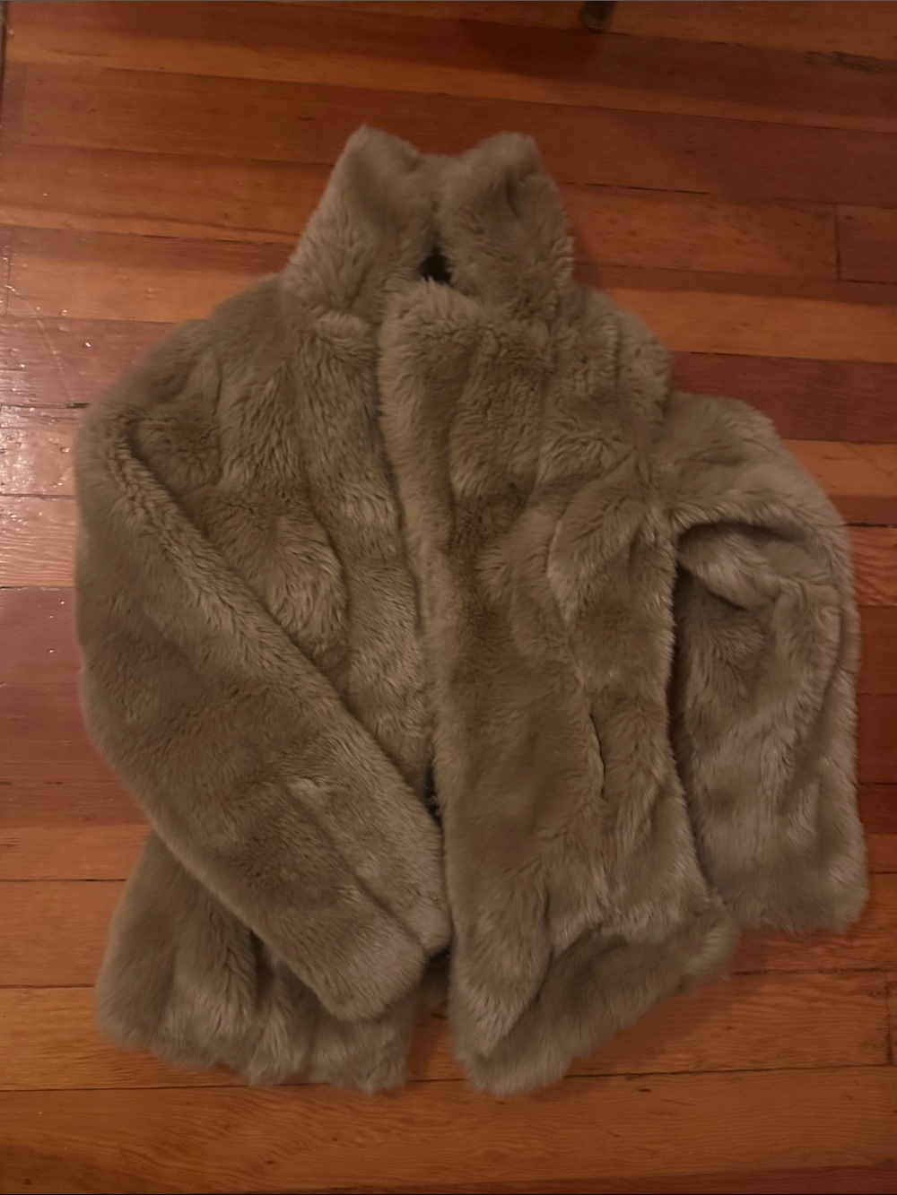 Faux Fur Jacket - Taupe